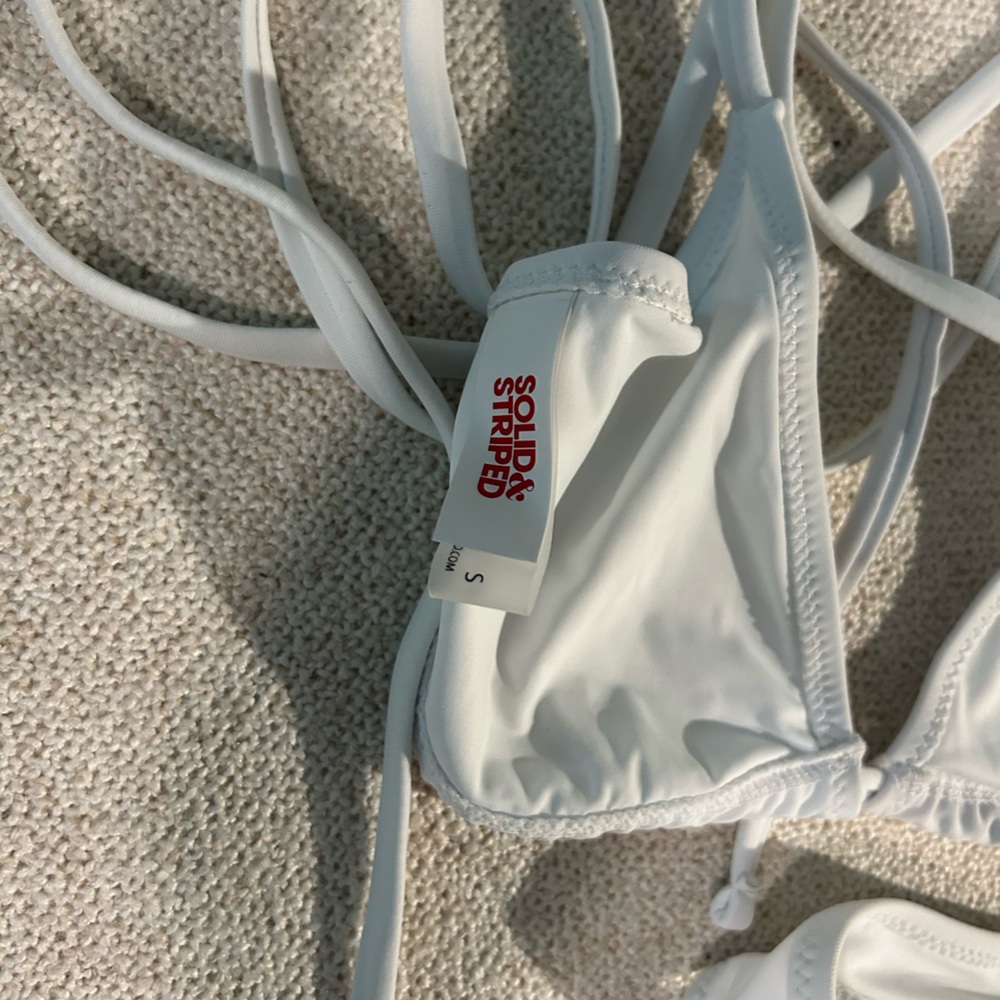 Solid And Striped Bikini Set Small - image 4